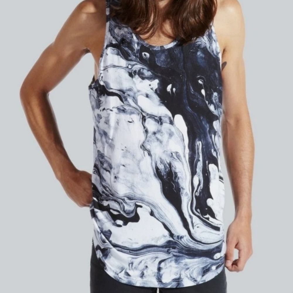 Drop Dead Vintage Black and White Men's Tank Top